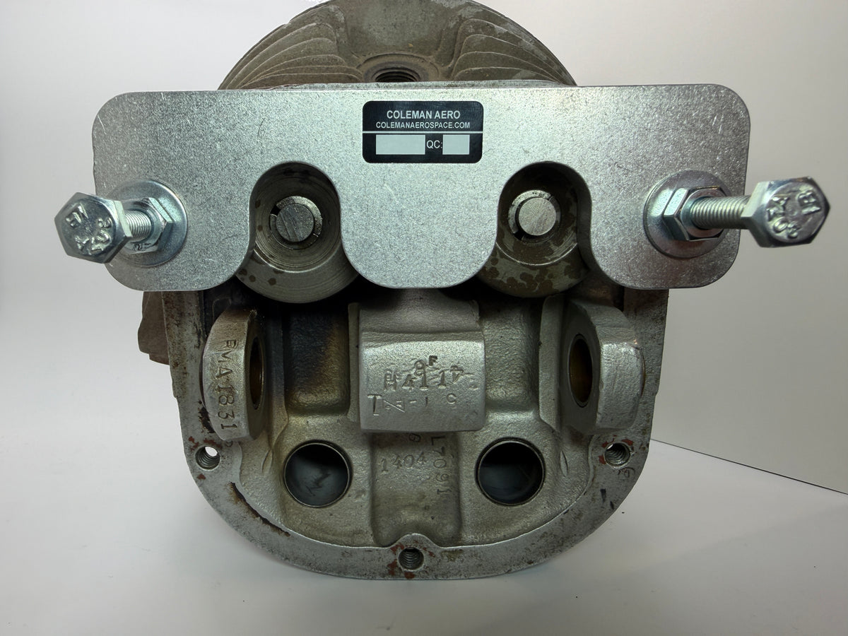 Coleman Aero T003 Continental A-65, C-85, C-90, O-200, O-300 Valve Spring Compressor in use front view