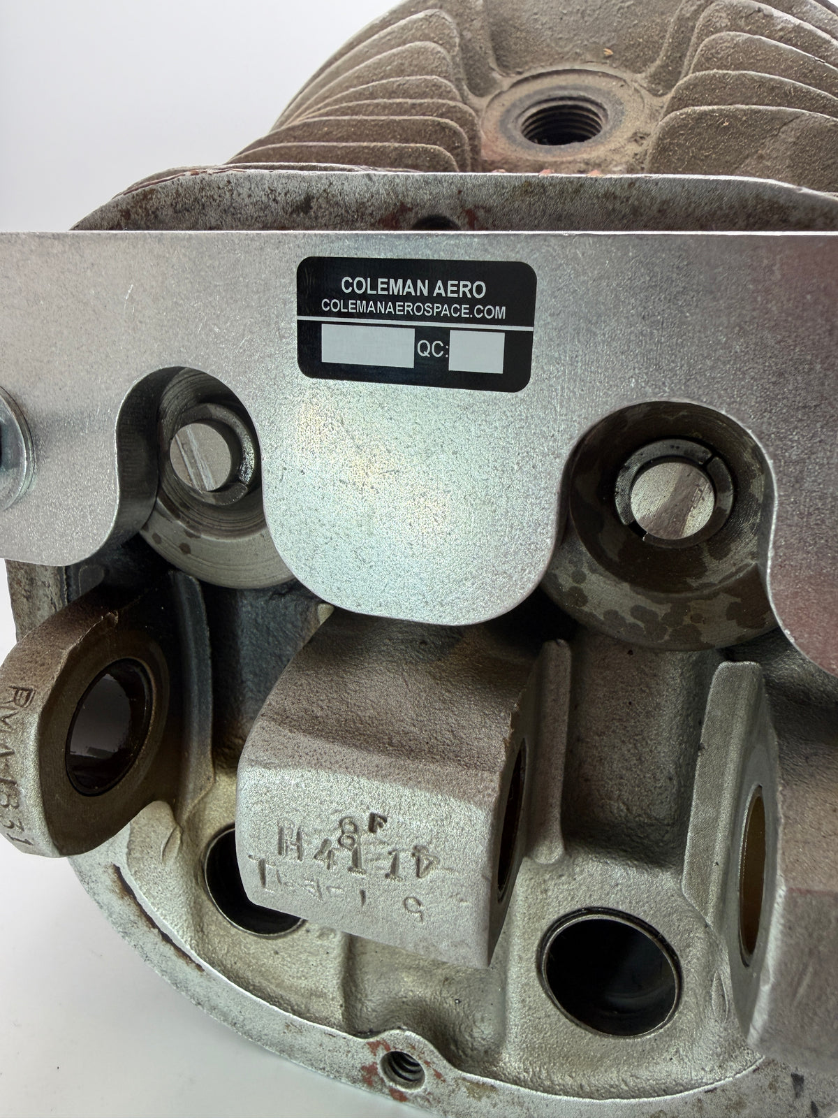 Coleman Aero T003 Continental A-65, C-85, C-90, O-200, O-300 Valve Spring Compressor in use detail view